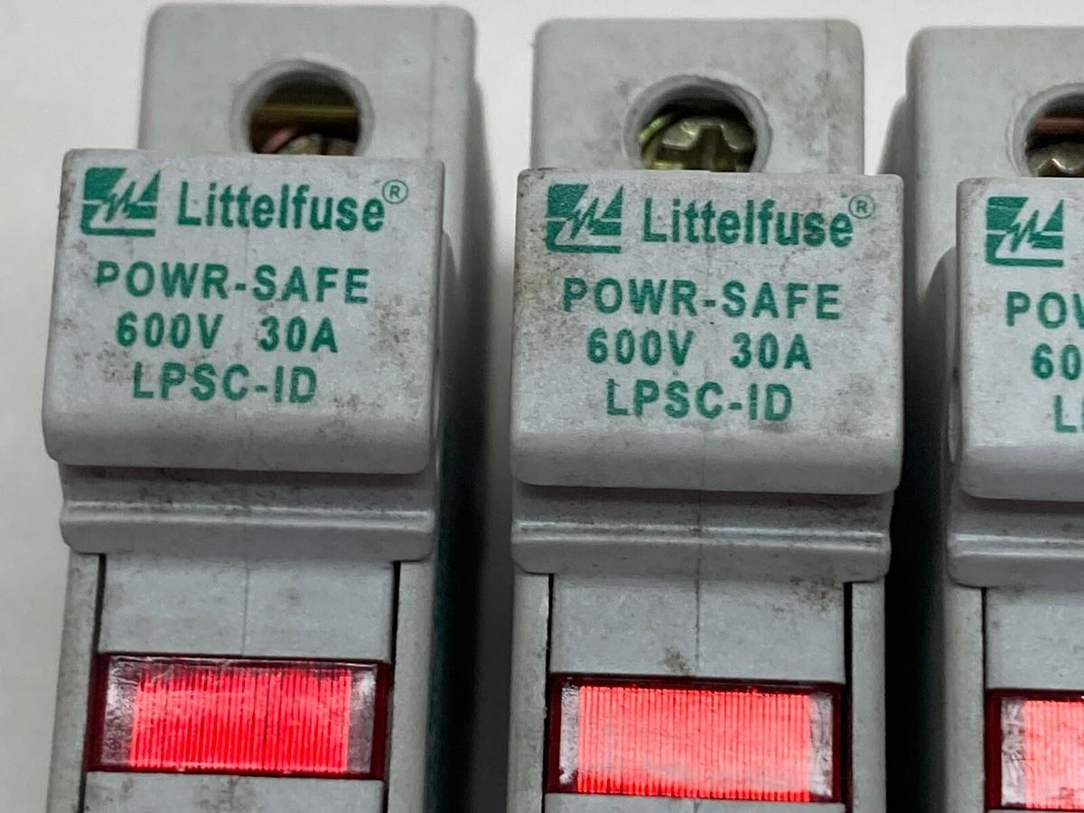 Used Littlefuse,LPSC-ID Class CC,Fuse Holder 600V 30A LOT OF 7