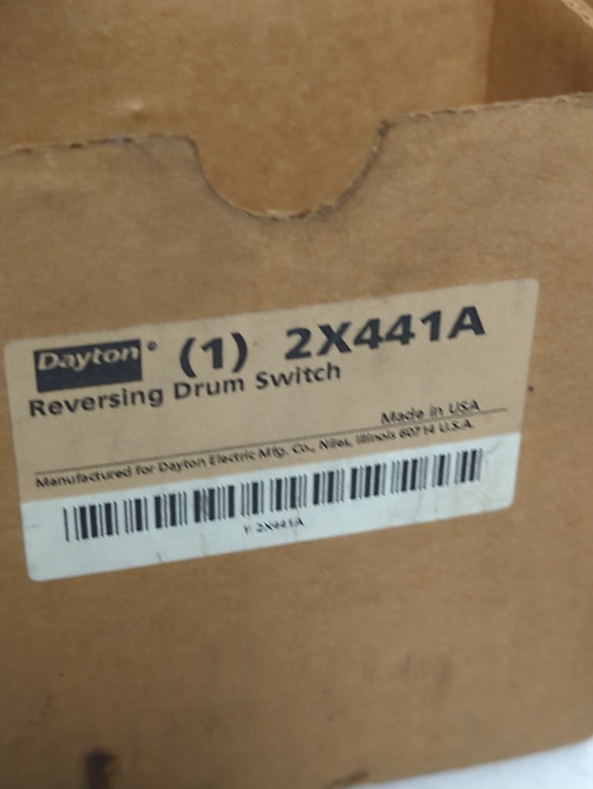 DAYTON,2X441A,REVERSING DRUM SWITCH NOS