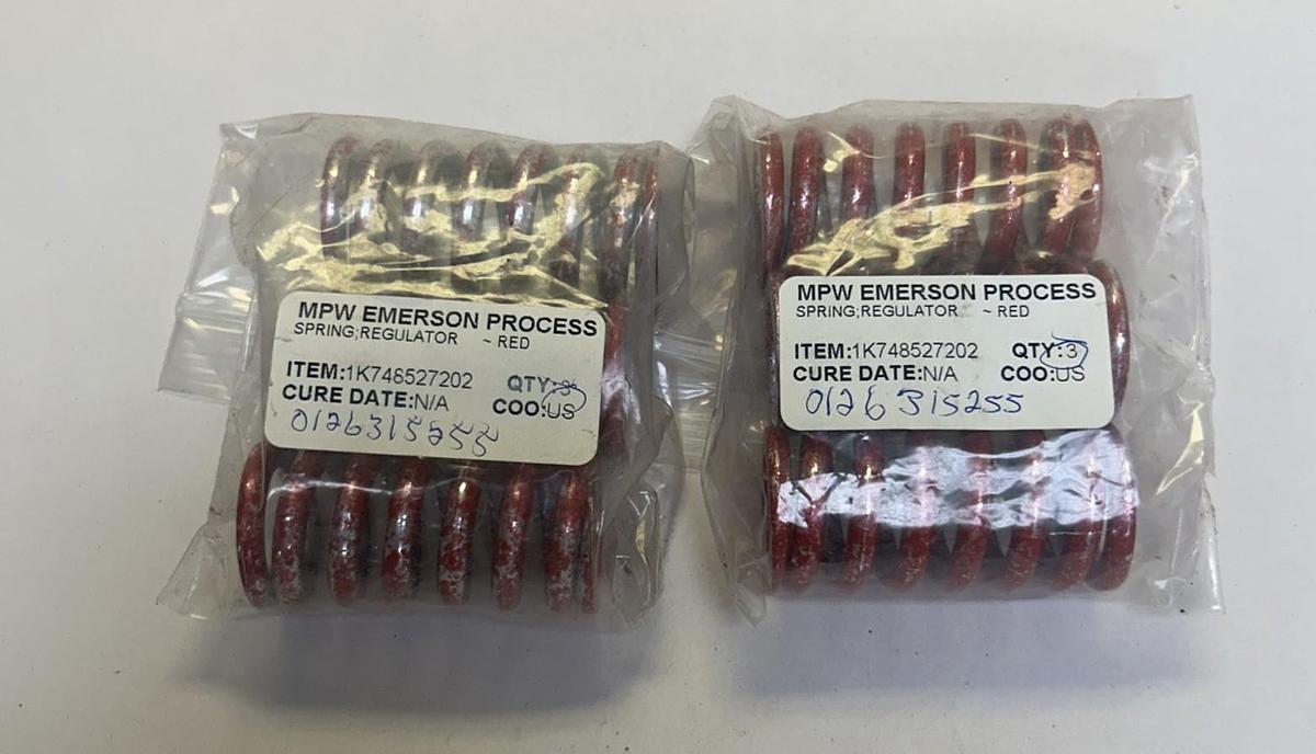 MPW EMERSON PROCESS,1K748527202,REGULATOR SPRING LOT OF 6 NOS