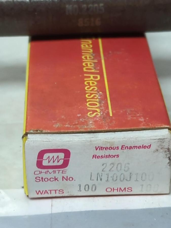 OHMITE,LN100J100,RESISTOR 100 WATT 100 OHM NOS