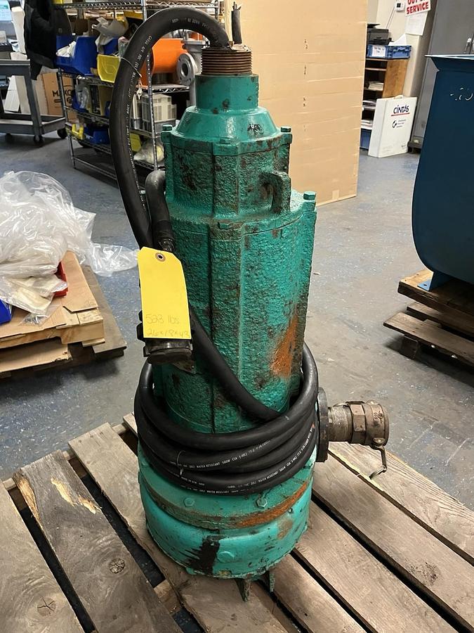 Used RELIANCE,P21G2818C,15 HP SUBMERSIBLE SEWAGE PUMP 3PH