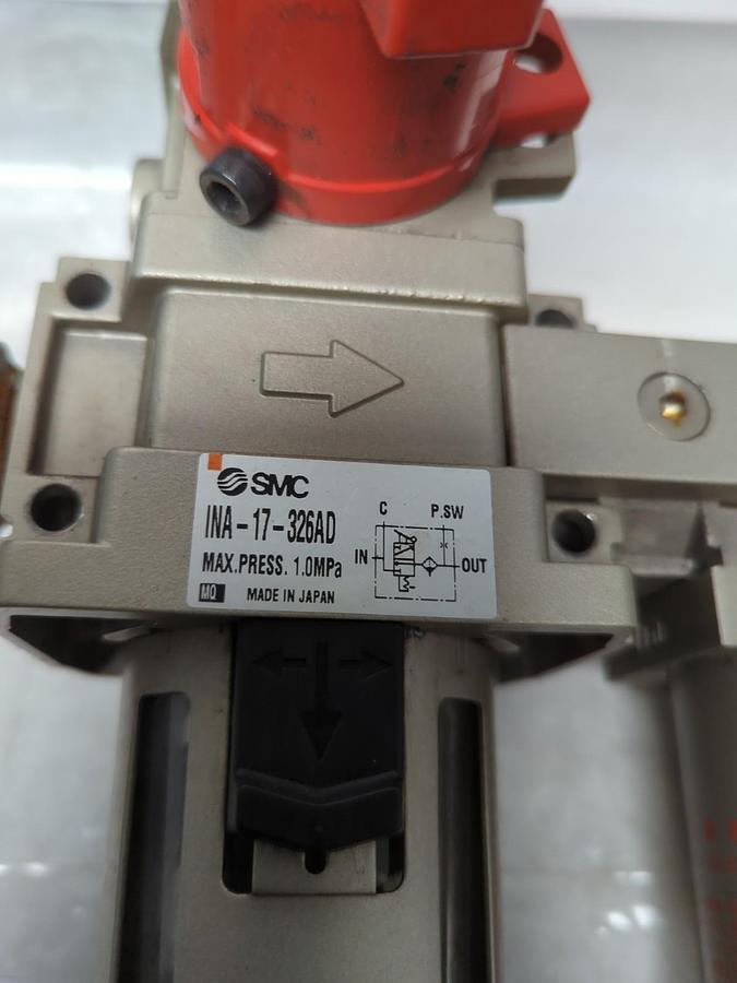 Used SMC,INA-17-326AD,PNEUMATIC SEPERATOR/ACTUATOR ASSEMBLY PRE-OWNED