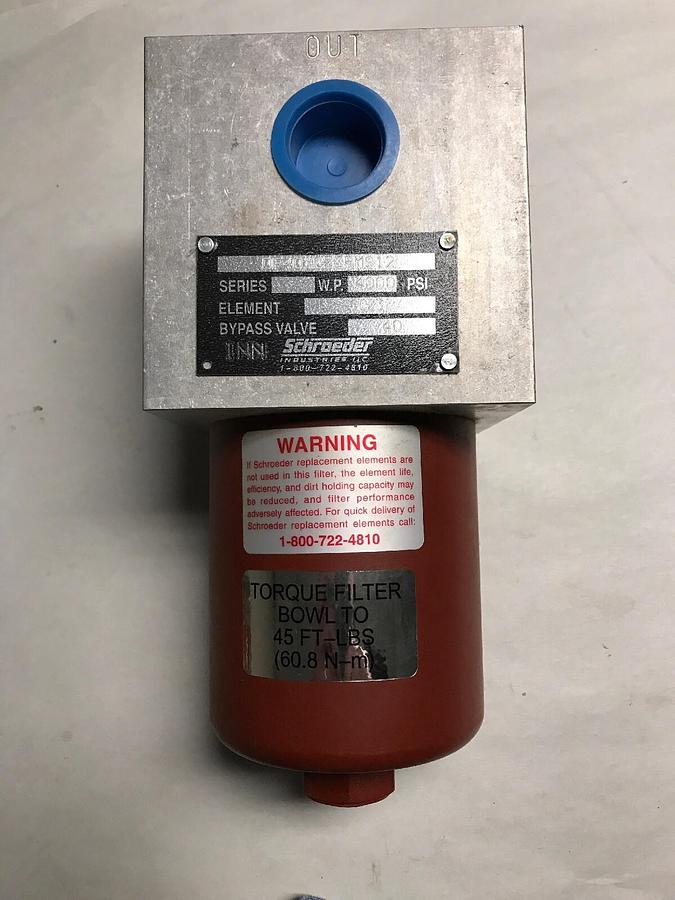 Schroeder,DF401CZ3PMS12,Hydraulic Filter Housing 4000PSI