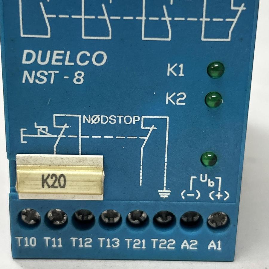 Used DUELCO,NST-8,EMERGENCY STOP SAFETY RELAY