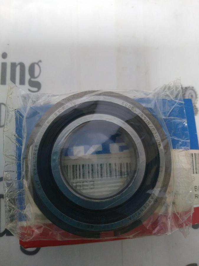 SKF,6006 2RSNRJEM,BALL BEARING WITH SNAP RING NOS