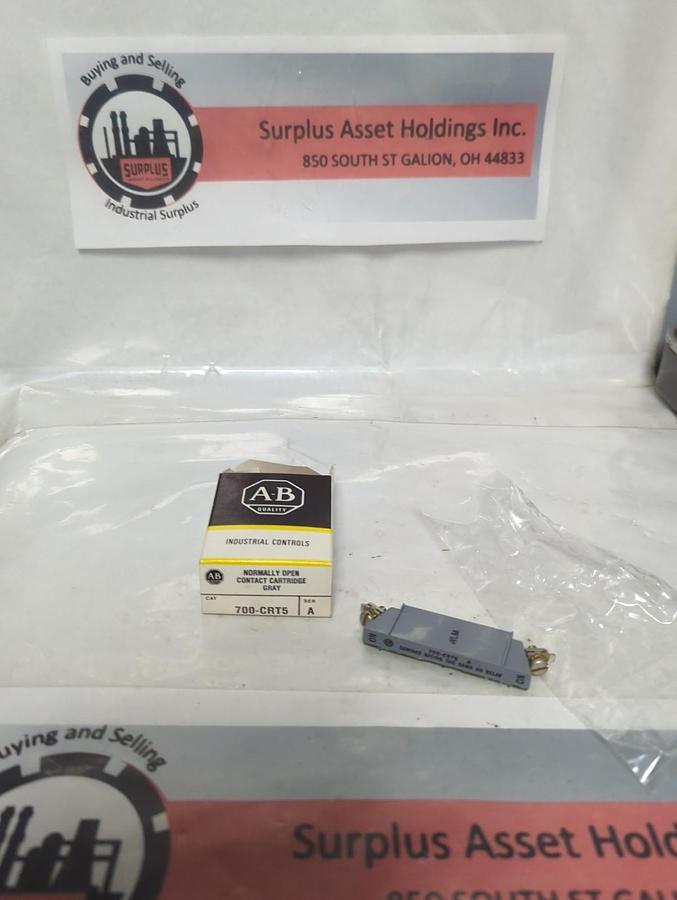 ALLEN BRADLEY,700-CRT5,NORMALLY OPEN CONTACT CARTRIDGE GRAY SERIES A NOS