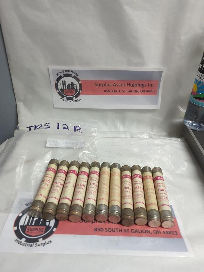 Used GOULD SHAWMUT,TRS12R,TRI-ONIC 12 AMP FUSE LOT OF 11 PRE-OWNED