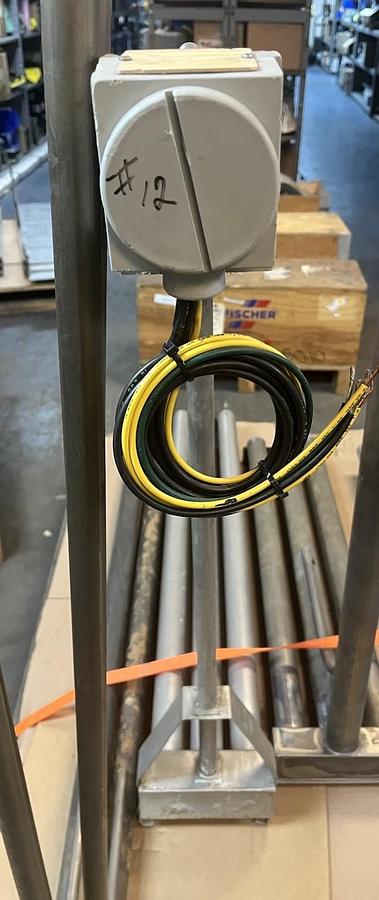 Used PROCESS TECHNOLOGY,3LF24444-R40-PII,IMMERSION HEATER 3 ELEMENT 24kW 480V 44X40