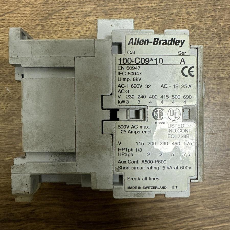 Used Allen Bradley,100-C09*10 A,Control Relay