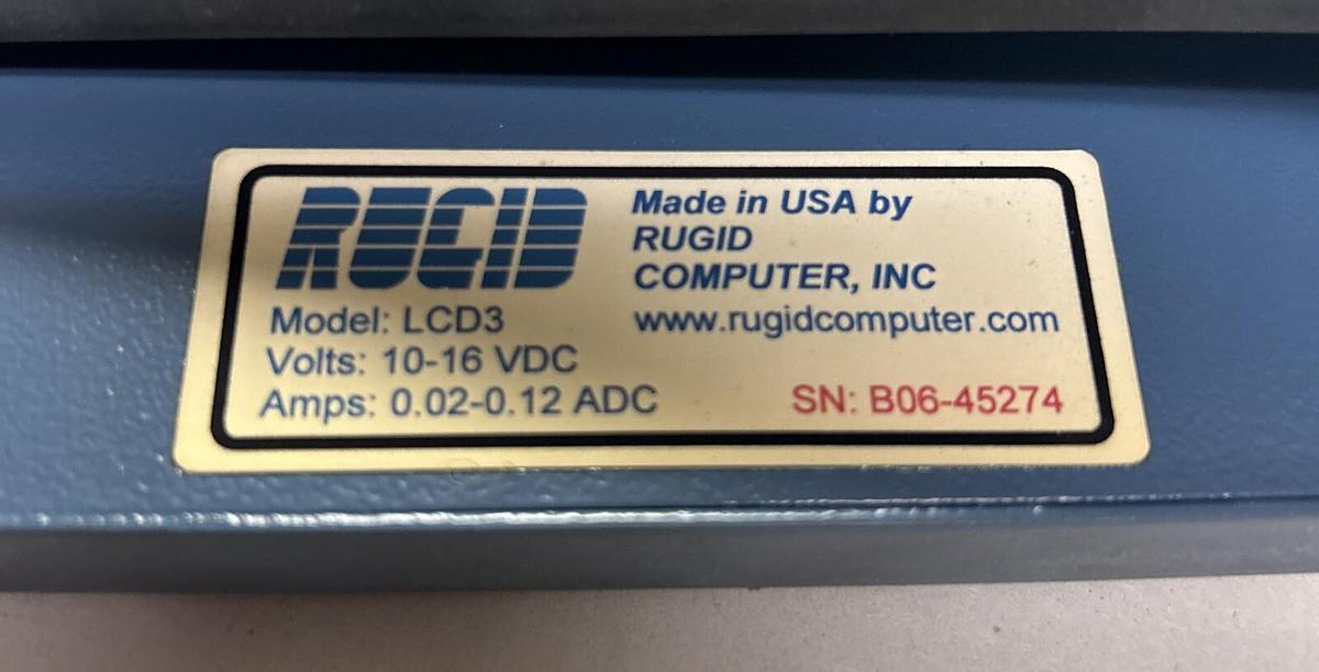 Used RUGID COMPUTER,LCD3,GASTRONITCS 10-17VDC