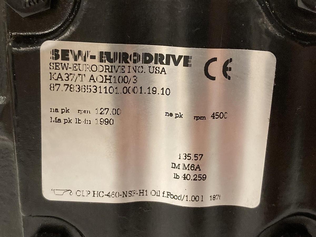 SEW Eurodrive,KA 37/T AQH100/3,Gearmotor