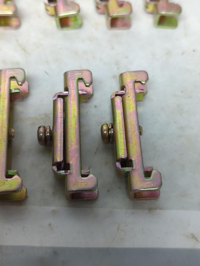SQUARE D,8501-N10,DIN CHANNEL END CLAMP BOX OF 9 PCS. NOS