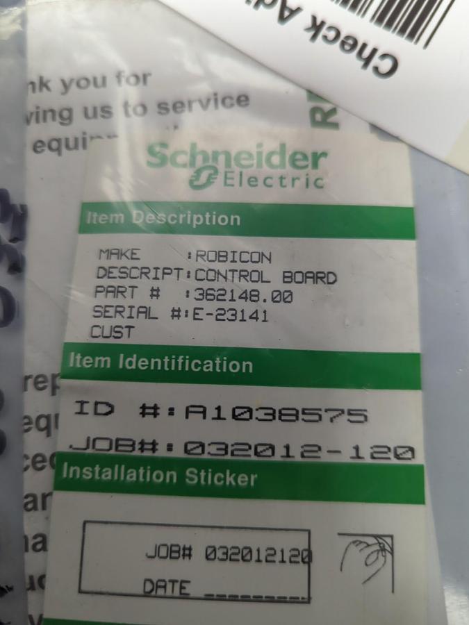 ROBICON,362148,CONTROL BOARD NOS