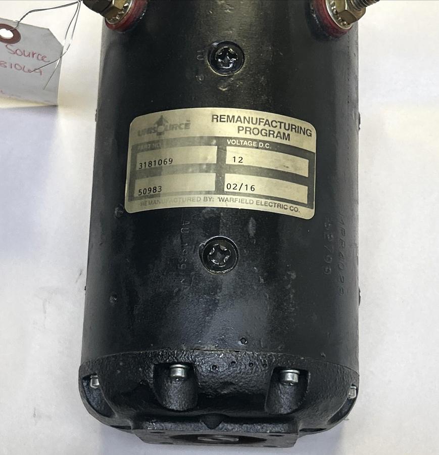Used UNISOURCE,3181069,HYDRAULIC FORKLIFT MOTOR 12VDC