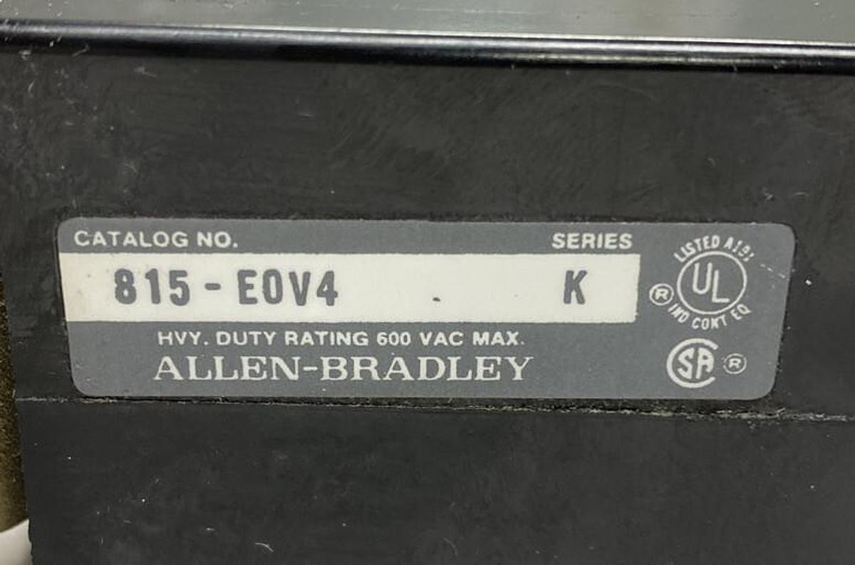 Allen Bradley,815-EOV4,Manual Reset Overload Relay Series K NOS