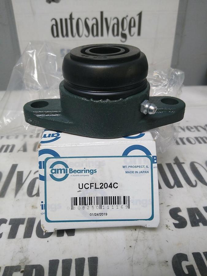 AMI BEARINGS,UCFL204C,FLANGE MOUNT BEARING 2-BOLT 20MM BORE9W/ FLIGER SEAL) NOS