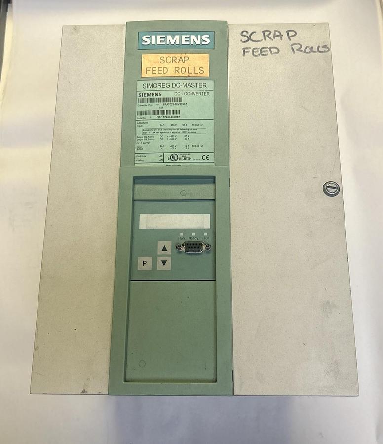 Used SIEMENS,6RA7025-6FV62-0-Z,SIMOREG DC-MASTER CONVERTER DRIVE