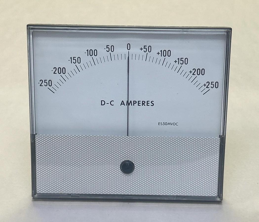 EIL,ES50MVDC,PANEL METER -250 TO +250 DC AMPERES