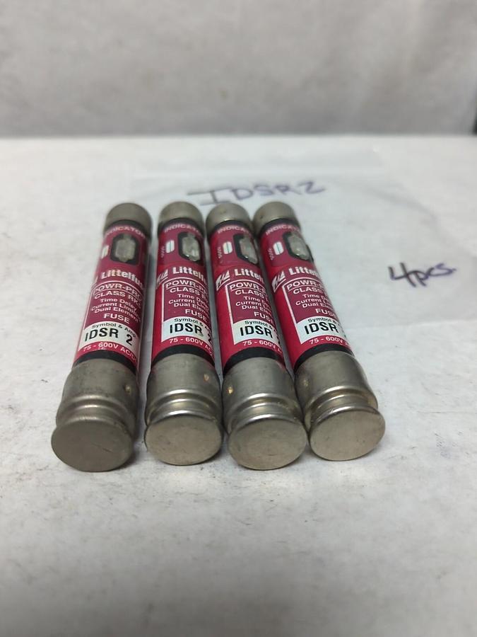 Used LITTELFUSE,IDSR 2,INDICATOR 2 AMP FUSE LOT OF 4 PRE-OWNED
