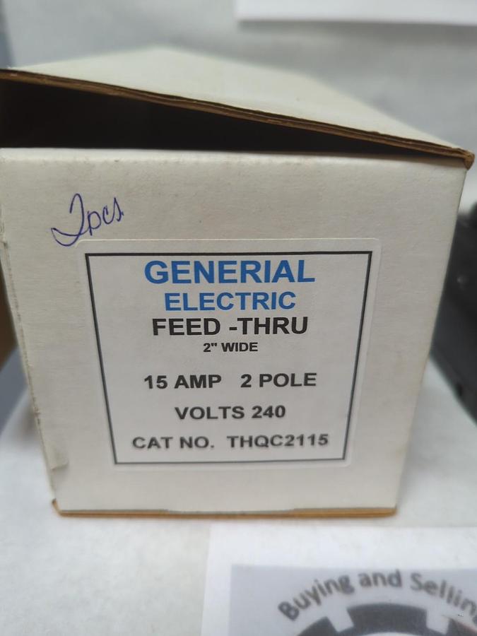 Used GENERAL ELECTRIC,THQC2115,CIRCUIT BREAKER 15 AMP 2-POLE LOT OF 2 PRE-OWNED