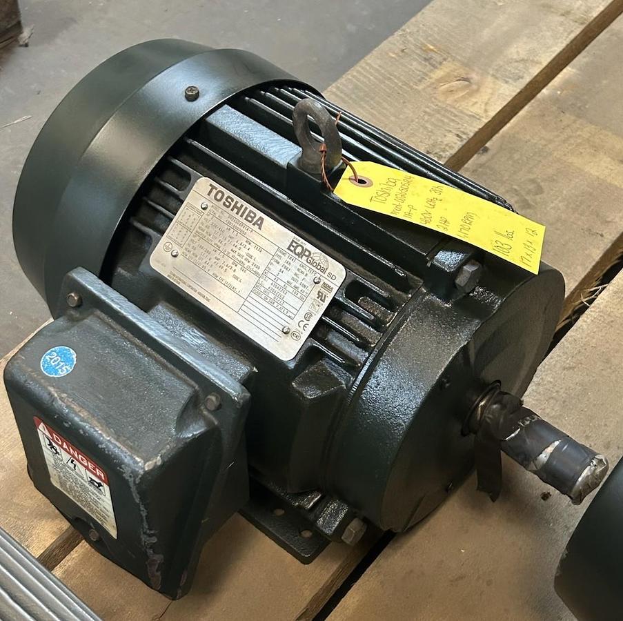 Used TOSHIBA,0026SDSR41A-P,MOTOR 2HP 230/460V 1170RPM 3PH 184T FRAME