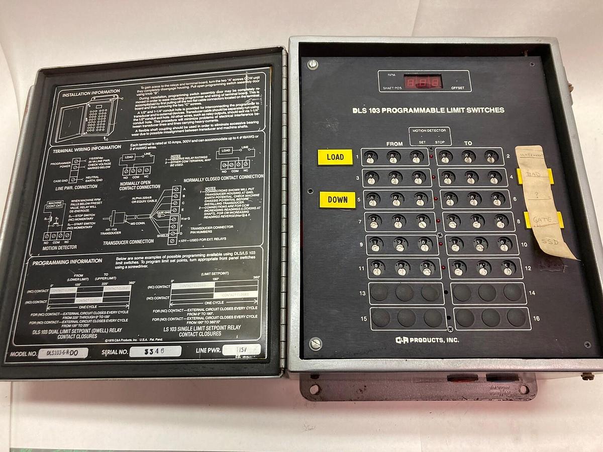 Used C&A Products,DLS103-6-R-DO,Programmable Limit Switches