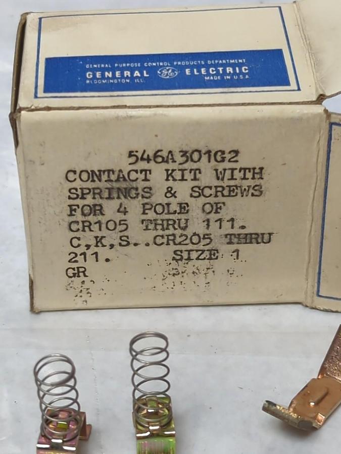 GENERAL ELECTRIC,546A301G2,CONTACT KIT 4-POLE SIZE 1 NOS