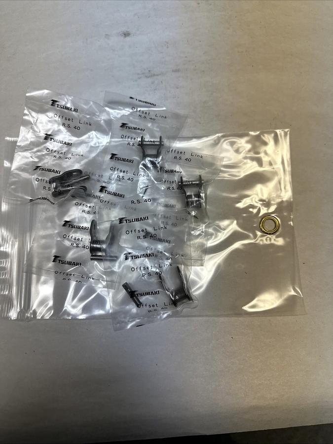 Used Tsubaki,RS40,Offset Connecting Link LOT of 5