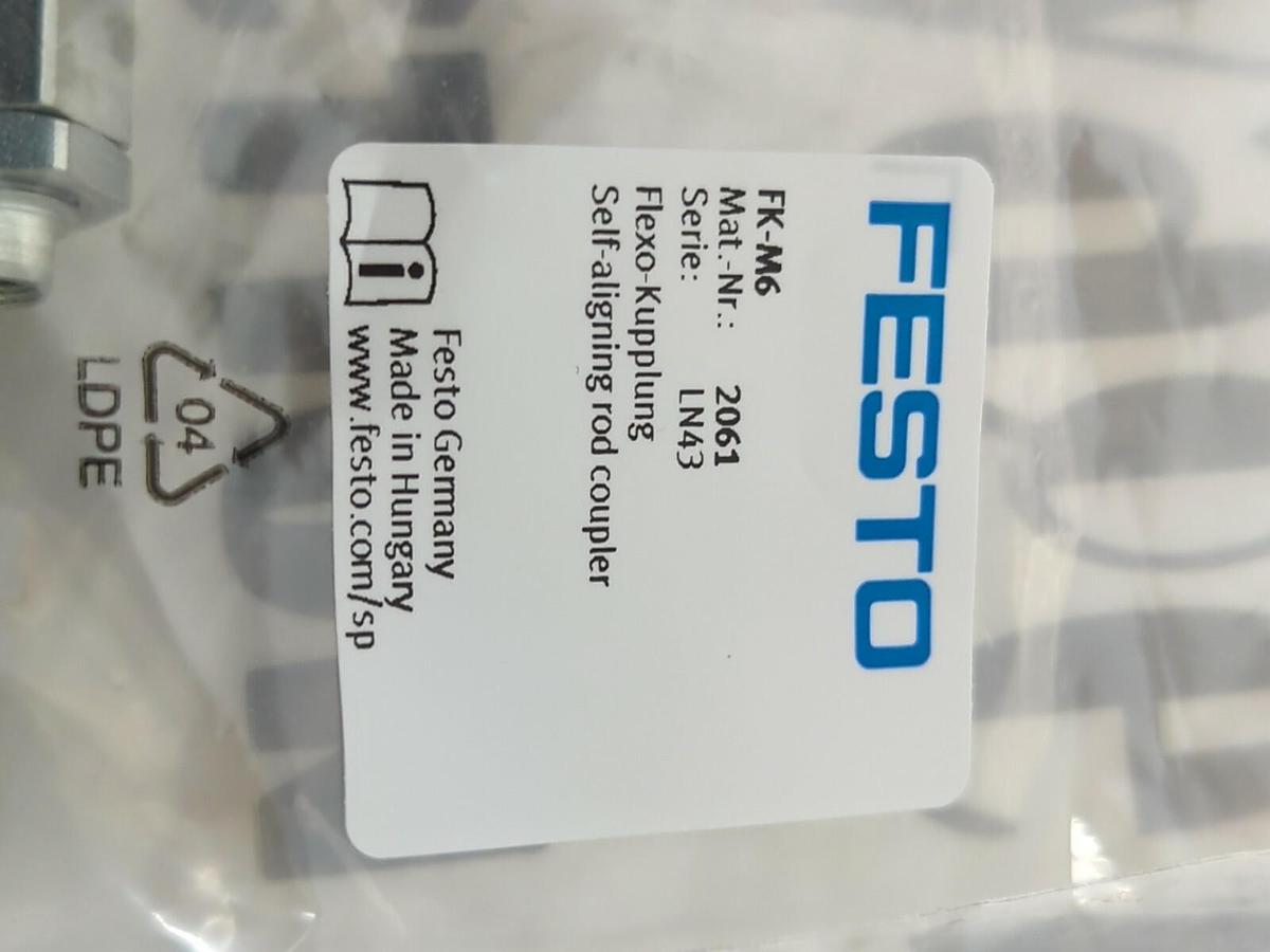 FESTO,FK-M6,ALIGNING ROD COUPLER LOT OF 2 NEW