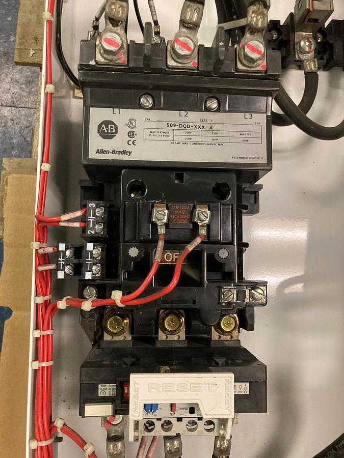 Used Allen-Bradley,2100 2112,Size 3 Fused MCC 32 Inch Starter Feeder Bucket