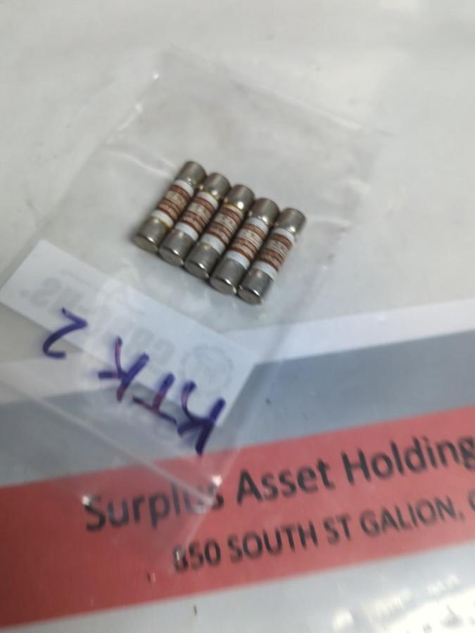 Used COOPER BUSSMANN,KTK-2,LIMITRON 2 AMP FUSE LOT OF 5 PRE-OWNED