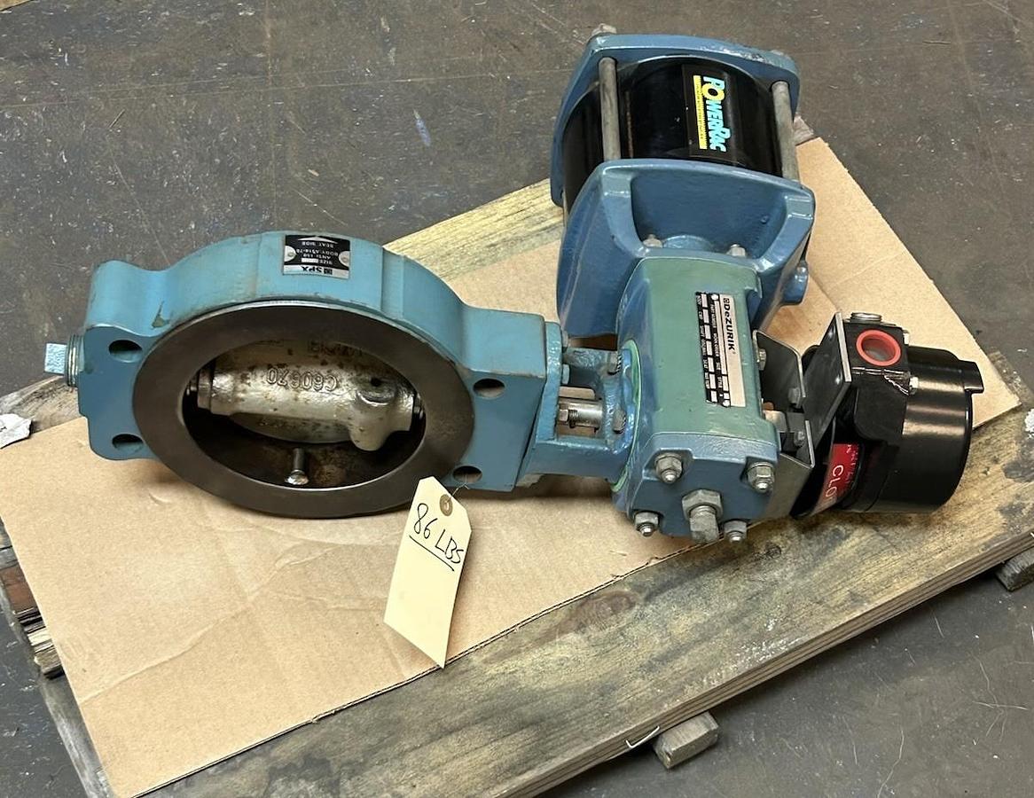 Used DEZURIK,948689,CYLINDER POWERPAC ACTUATOR SIZE 6 BUTTERFLY VALVE 6" 285 CWP