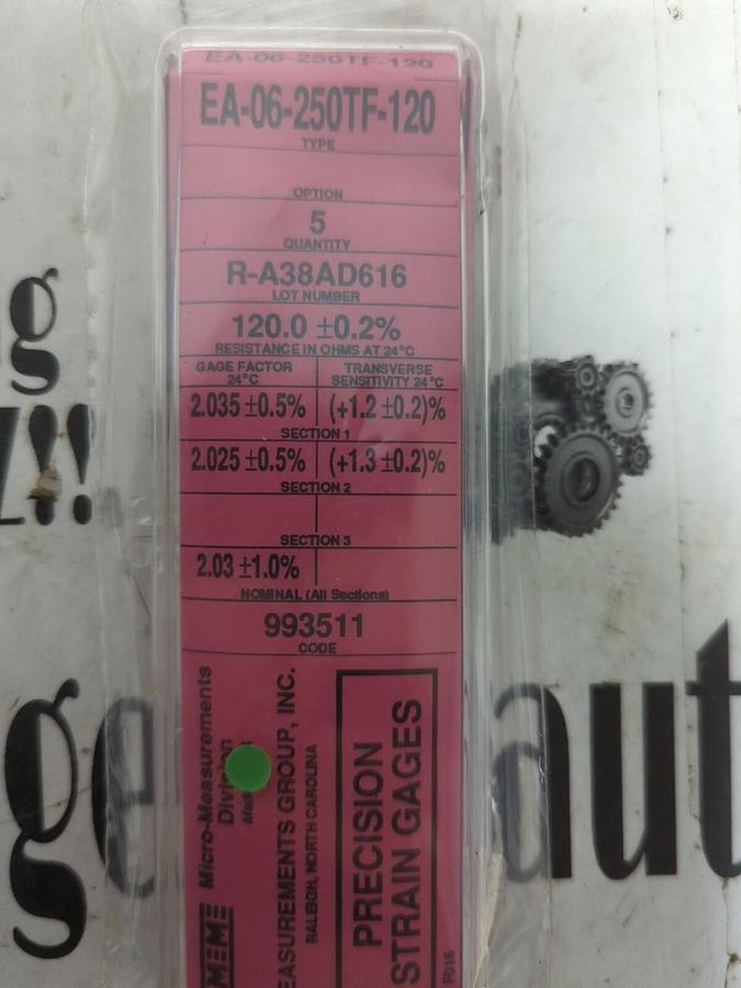 MICRO-MEASUREMENTS,EA-06-250TF-120, PRECISION STRAIN GAUGES  5-PK NOS