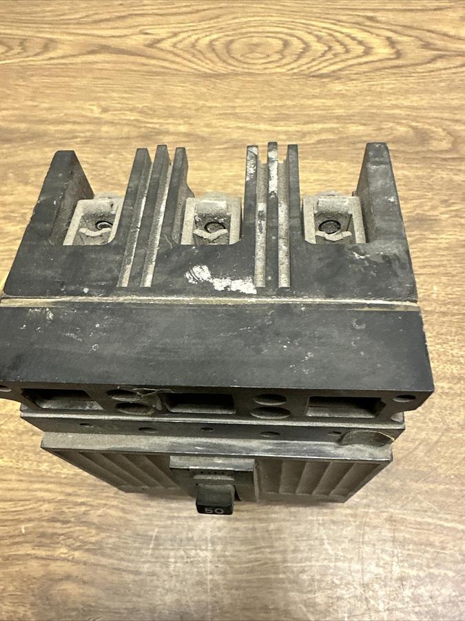 Used General Electric,TEC36050,50 Amp 3 Pole 600VAC Circuit Breaker