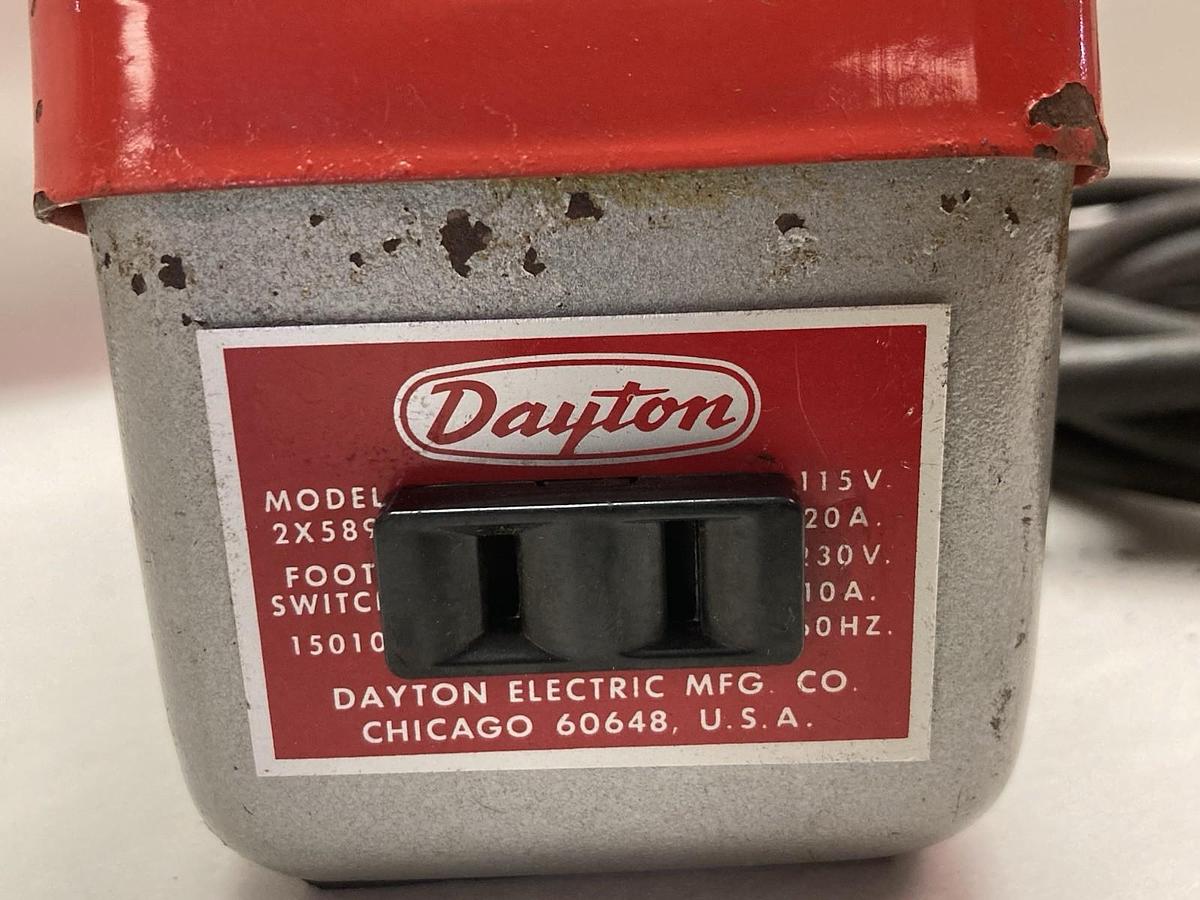 Used Dayton,Model 2X589,Foot Switch