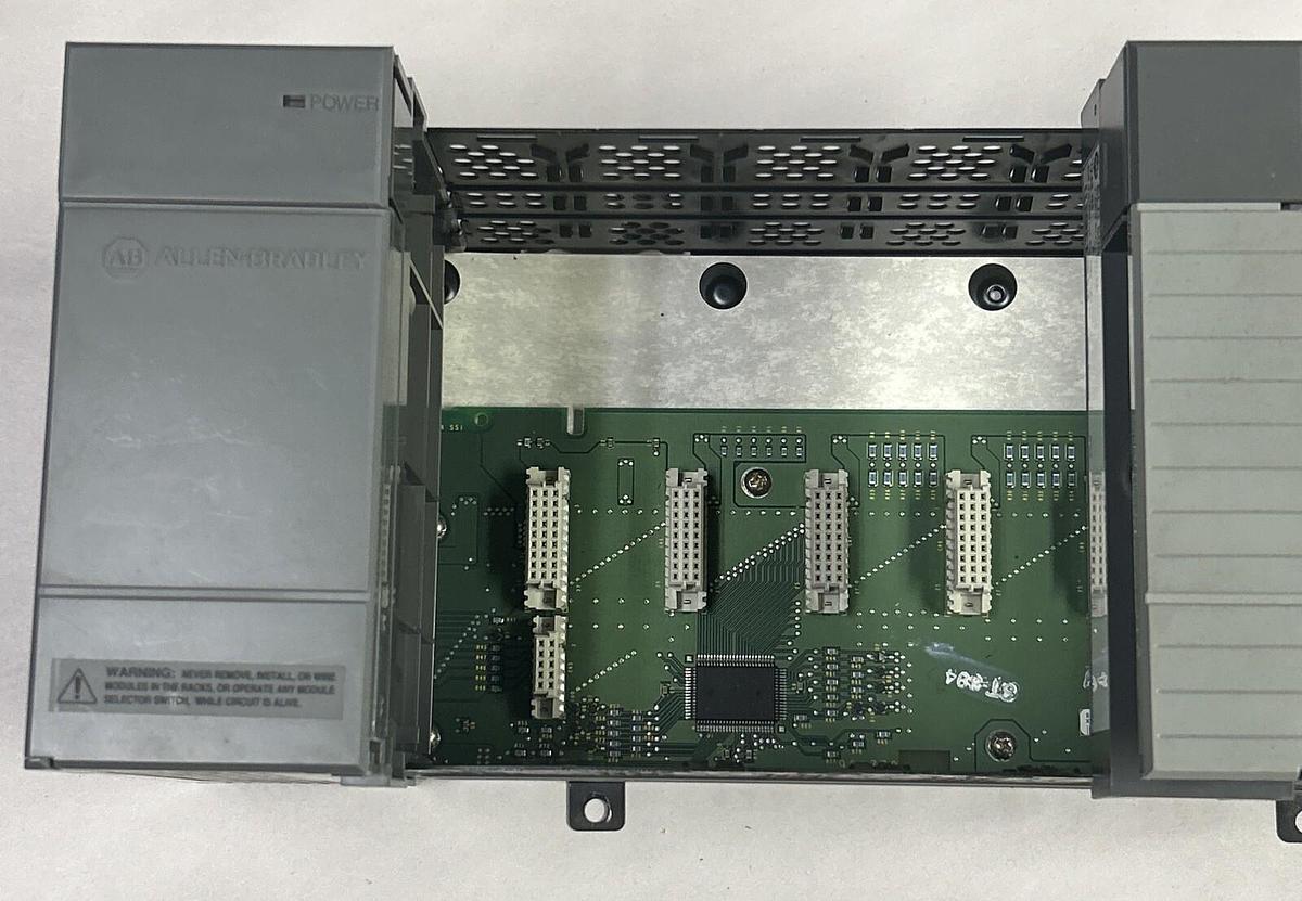 Used ALLEN BRADLEY,1746-A7,SLOT RACK W/ 1746-P1 POWER SUPPLY