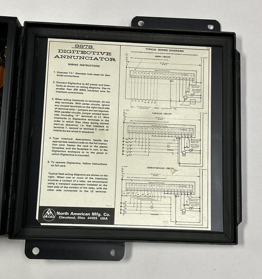Used NORTH AMERICAN MFG,8878,DIGITECTIVE ANNUNCIATOR
