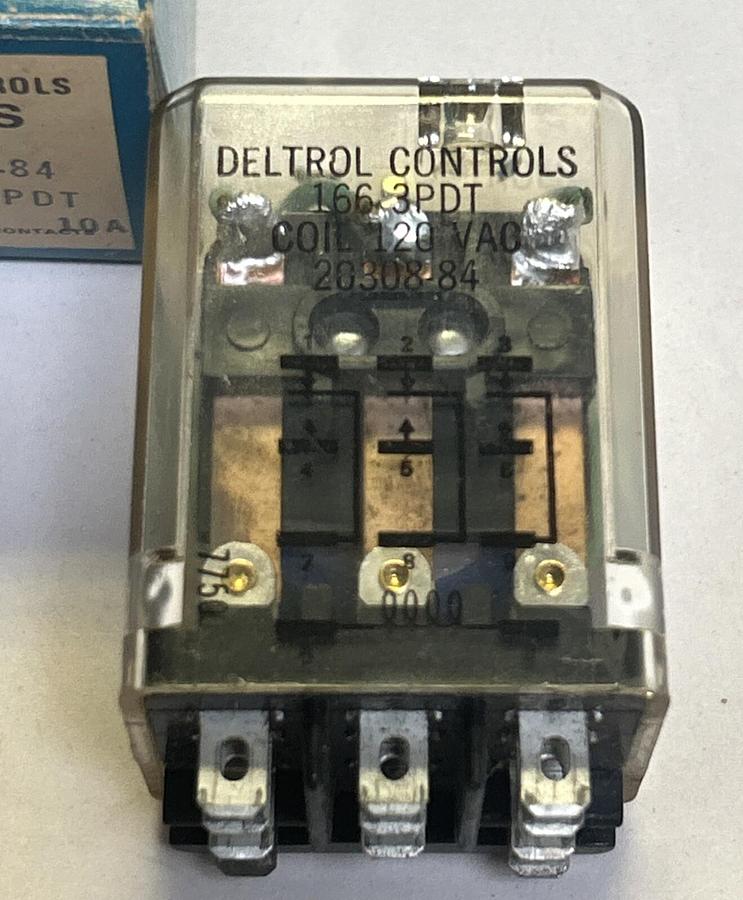 DELTROL CONTROLS,20308-84,RELAY 120V NOS