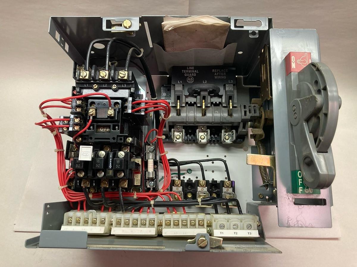 Used Allen Bradley,2112B,12 Inch Size 1 Fused MCC Starter Bucket 480V 60Hz