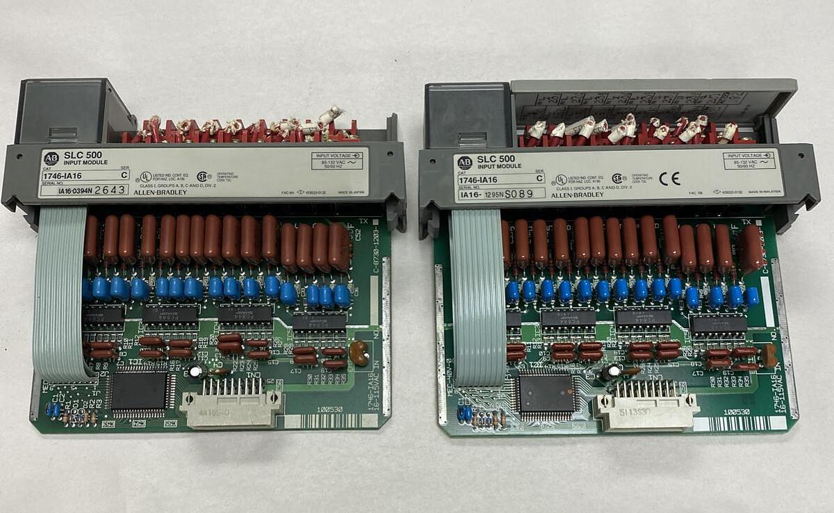 Used Allen-Bradley,1746-IA16,SER C SLC500 Input Module LOT OF 2
