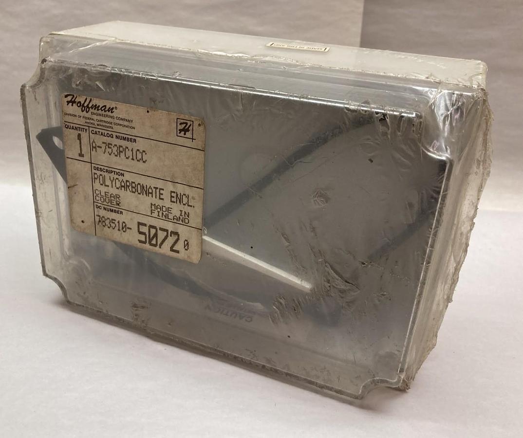 Used Hoffman,A-753PC1CC,Clear Polycarbonate Cover