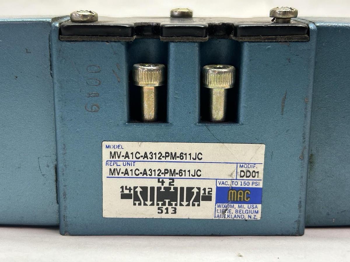 Used MAC,MV-A1C-A312-PM-611JJ,Solenoid Valve 150PSI