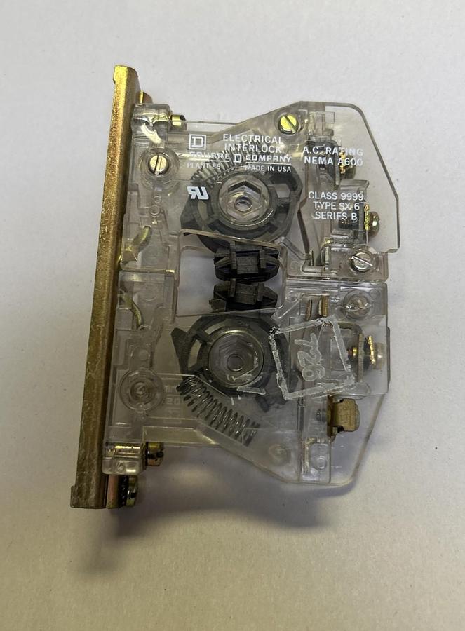 Used SQUARE D,9999SX-6,AUXILIARY INTERLOCK CONTACT