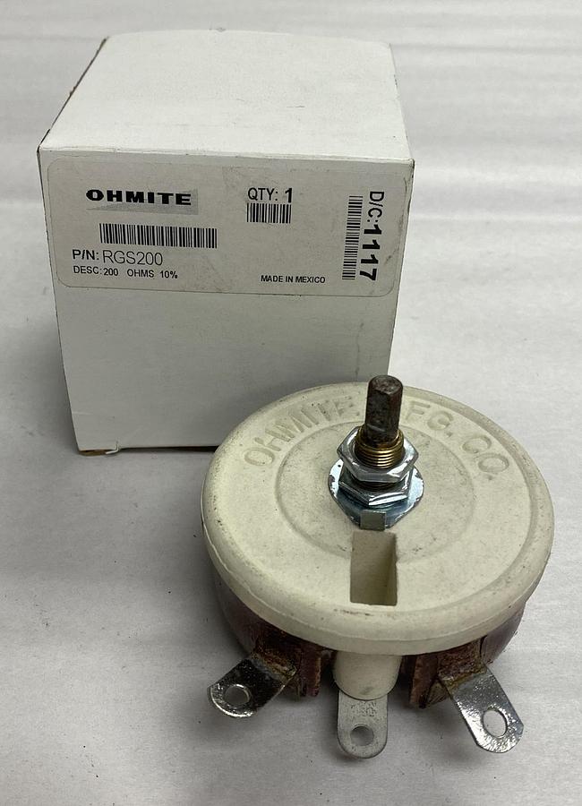 Ohmite,RGS200,Rheostat Potentiometer Wire wound NOS
