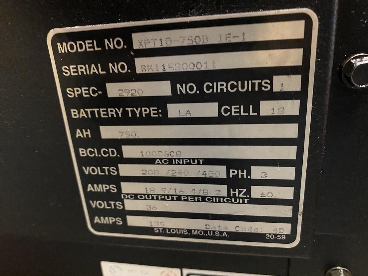 Used FERRO MAGNETICS,XPT18-750B,IE-1 EXTREME POWER FORKLIFT CHARGER 36VDC