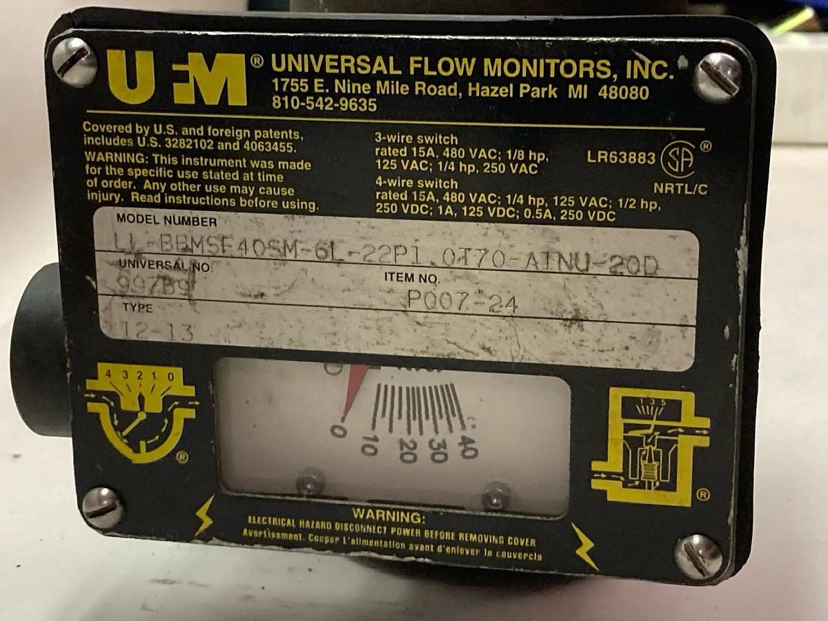 Used Universal Flow Monitors,SN-BBMSF40SM-6L-22P1.0T70-AINU-20D,Flow Switch