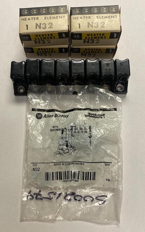 ALLEN BRADLEY,N32,OVERLOAD RELAY HEATER ELEMENT LOT OF 13 NOS