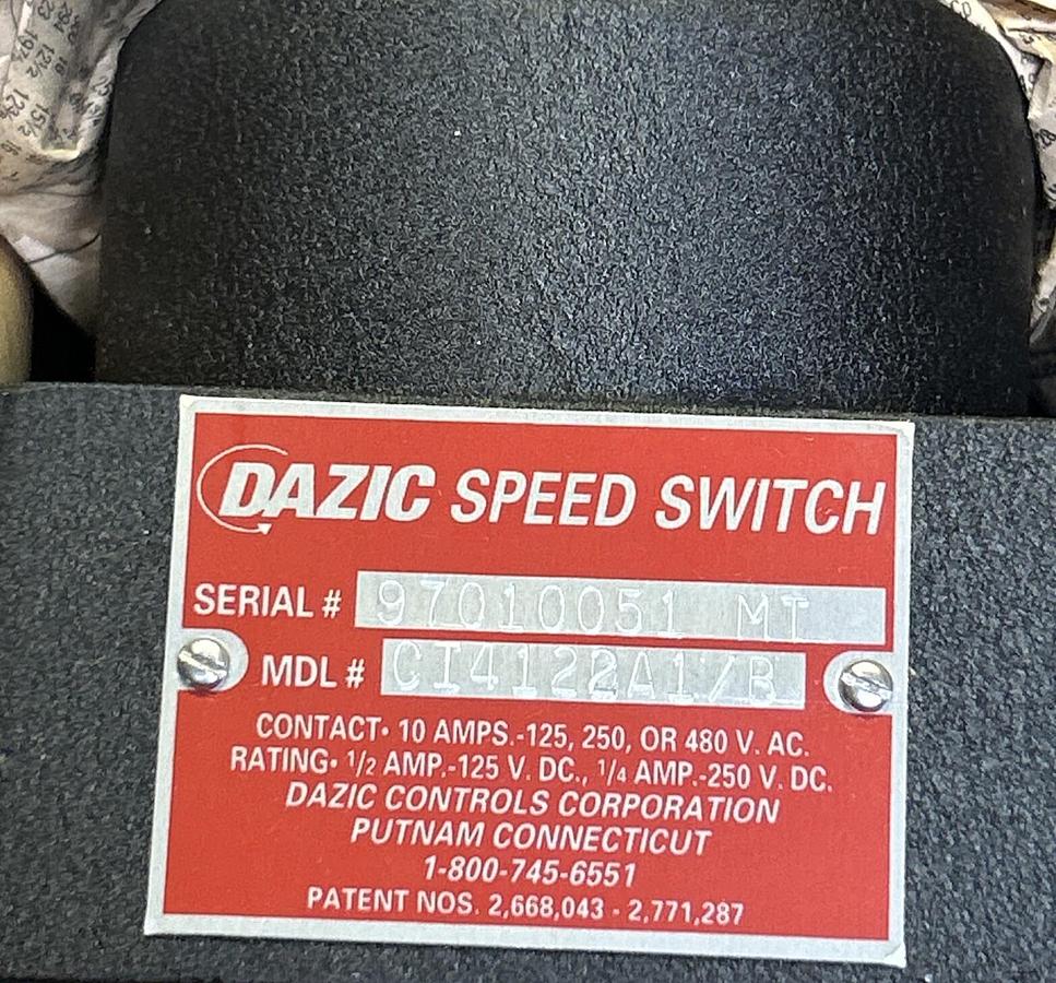 CONTROL CONCEPTS DAZIC,CI4122A1/B,SPEED SWITCH NOS