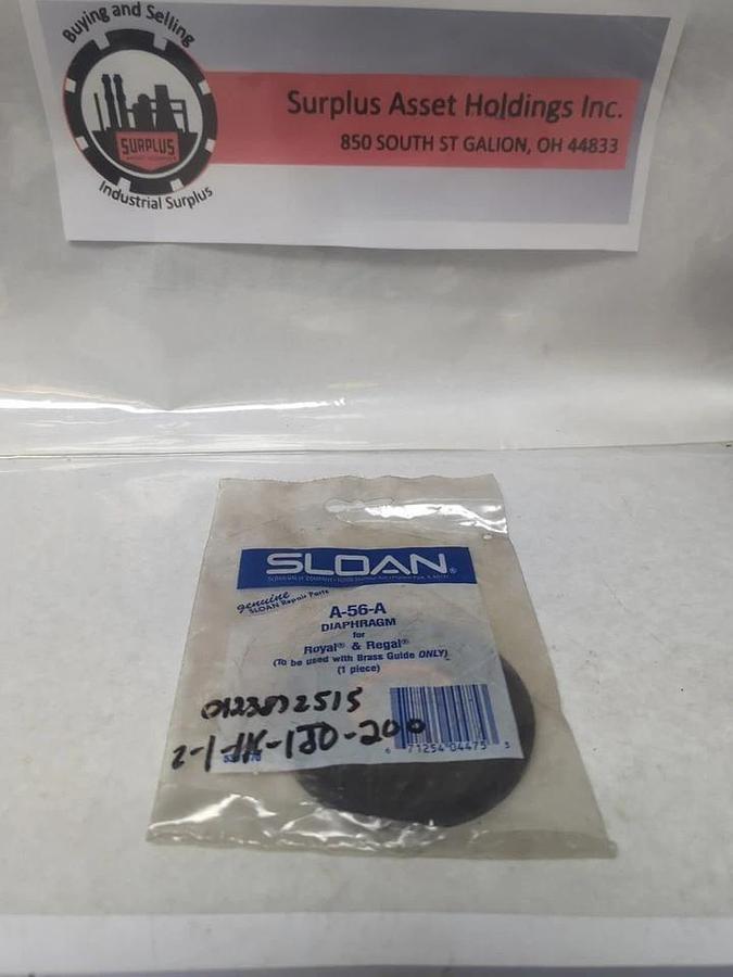 SLOAN,A-56-A,DIAPHRAGM FOR ROYAL & REGAL NOS
