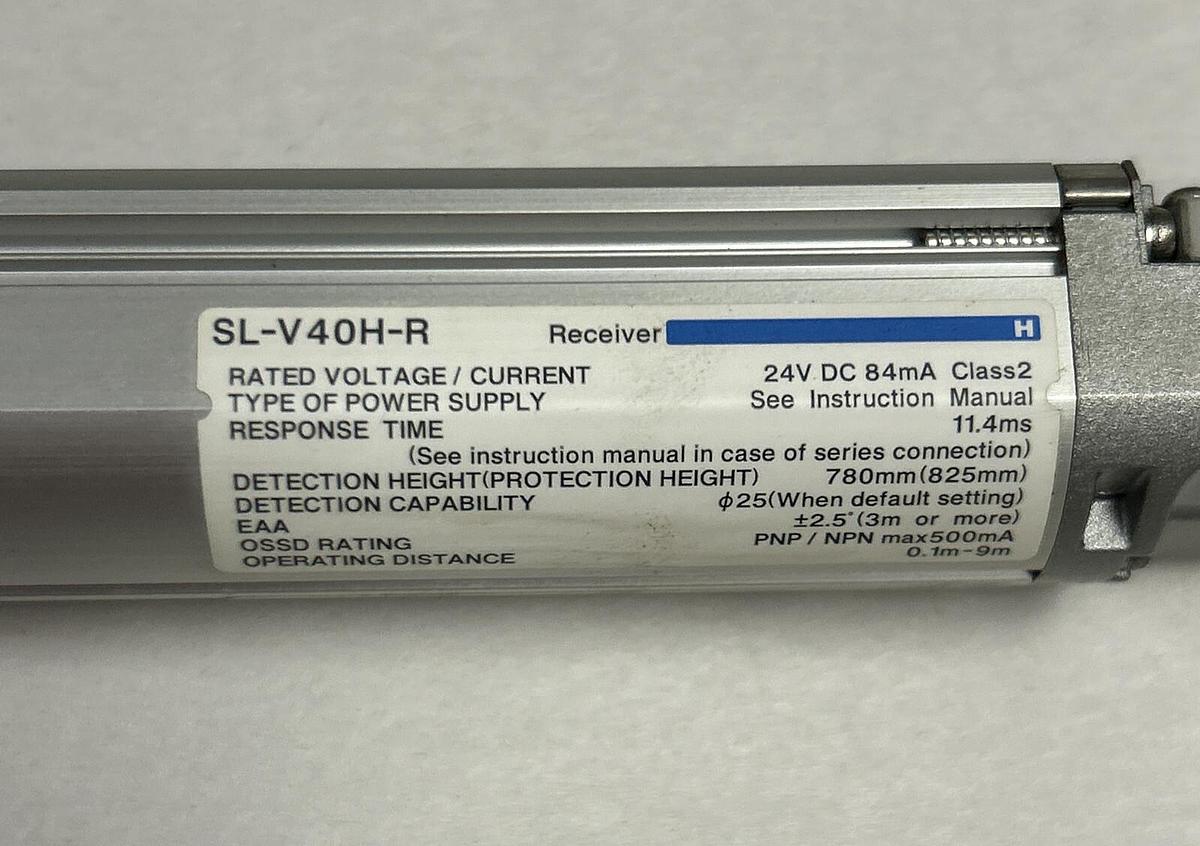 Used KEYENCE,SL-V40H-T & SL-V40H-R,LIGHT CURTAIN TRANSMITTER & RECEIVER